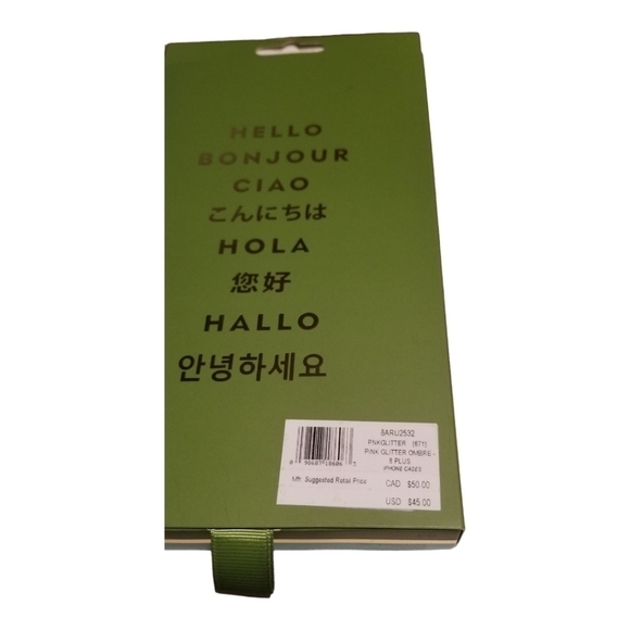 Kate Spade Pink Glitter Ombre Comold Case IPhone 8 Plus/7 Plus - Picture 6 of 6